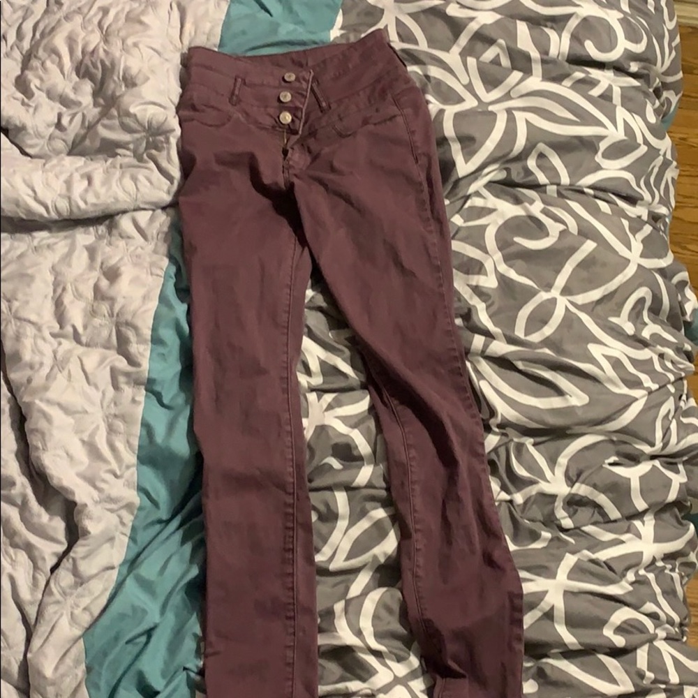 Purple high rise jeans